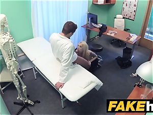fake hospital Fit blonde sucks prick