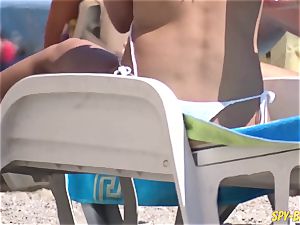 topless Amateurs voyeur Beach - Candid bathing suit Close Up